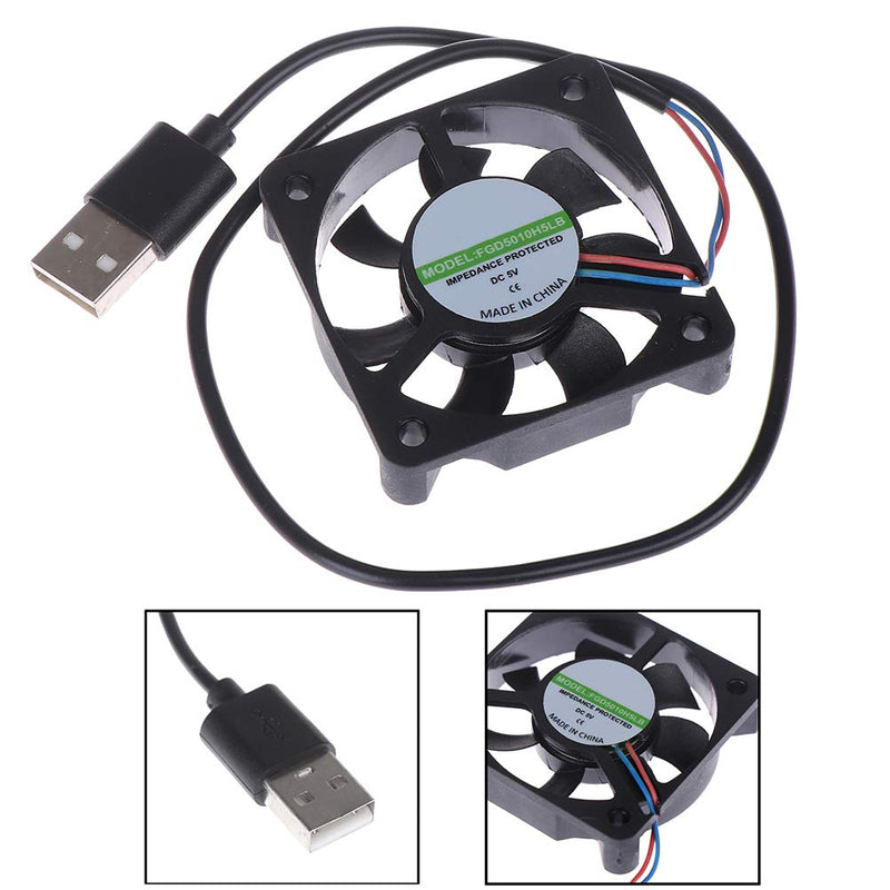  [AUSTRALIA] - IYSHOUGONG 4 Pack DC 5V USB Connector Cooling Fan 50x50x10mm PC Computer Cooling Cooler Fan Heatsink Fan