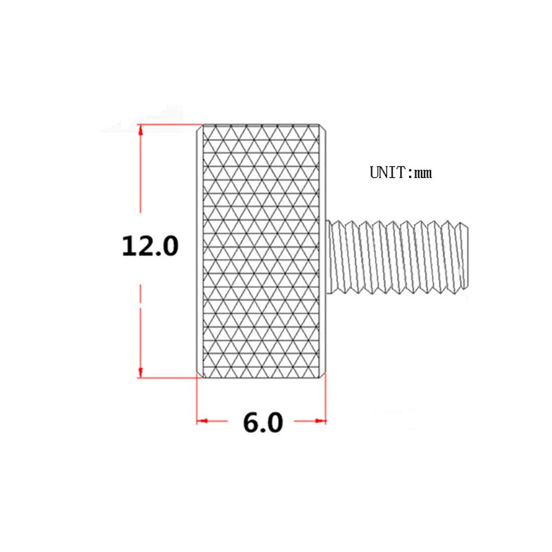  [AUSTRALIA] - uxcell Computer Graphics Card M3.5x6mm Flat Head Knurled Thumb Screws Silver Tone 10pcs