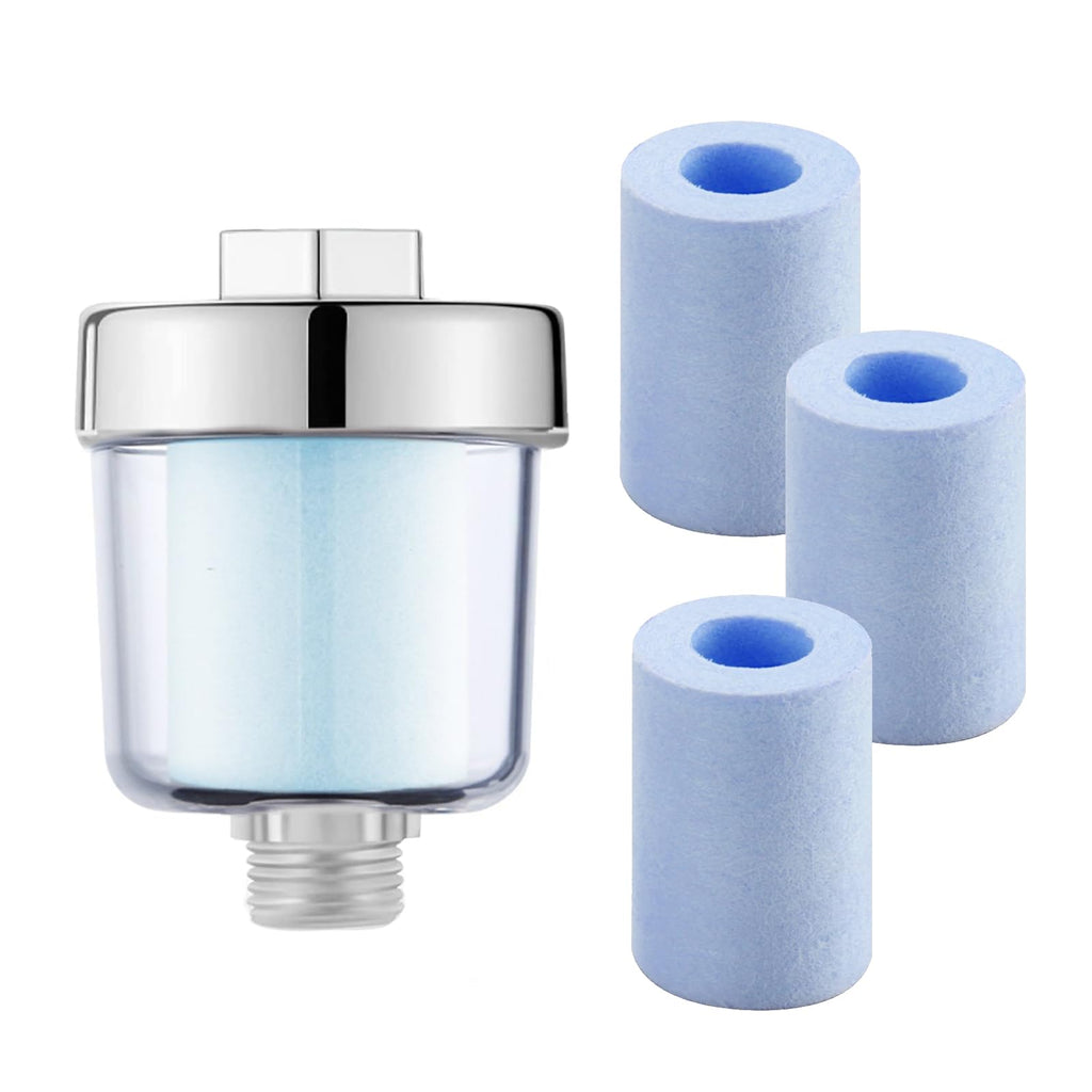  [AUSTRALIA] - XoeLLe Shower Filter for 1/2" Connection, Shower Filter Faucet Filter Limescale Filter Shower with 4 Interchangeable Filter Elements, Shower Head Shower Filter for Hard Water for Taps or Shower