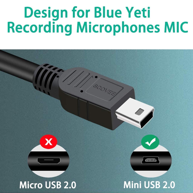  [AUSTRALIA] - Replacement USB Cable Power Cord for Blue Yeti Recording Microphones MIC,Blue Yeti Pro USB Microphone,USB Microphone,Blue Snowball iCE USB Mic