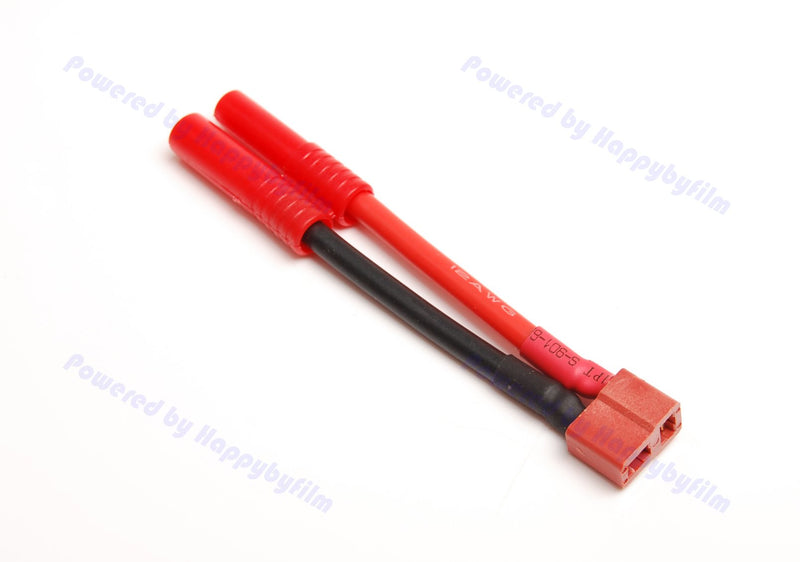  [AUSTRALIA] - Lot(5) T-Plug Female to 4MM 4.0MM Bullet Connector Adapter Wire 12awg for RCFPV Drone HXT ESC