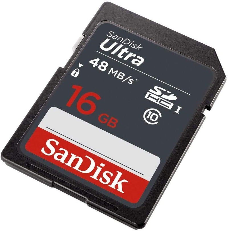 5 Pack - SanDisk Ultra 16GB SD SDHC Memory Flash Card UHS-I Class 10 Read Speed up to 48MB/s 320X SDSDUNB-016G-GN3IN Wholesale Lot + (5 Cases) - LeoForward Australia