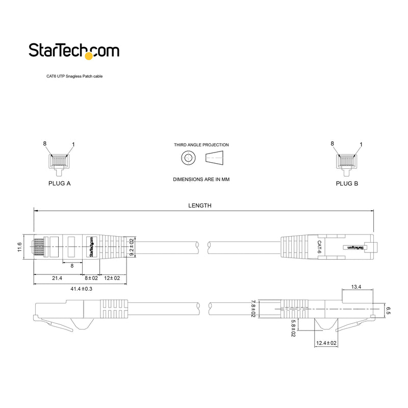 [AUSTRALIA] - StarTech.com 50ft CAT6 Ethernet Cable - Blue CAT 6 Gigabit Ethernet Wire -650MHz 100W PoE++ RJ45 UTP Category 6 Network/Patch Cord Snagless w/Strain Relief Fluke Tested UL/TIA Certified (N6PATCH50BL)