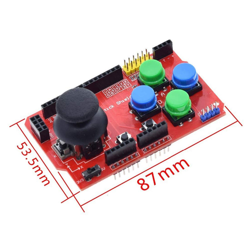  [AUSTRALIA] - HiLetgo 2pcs Gamepad Joystick Shield for Arduino Expansion Board Analog Keyboard and Mouse Function