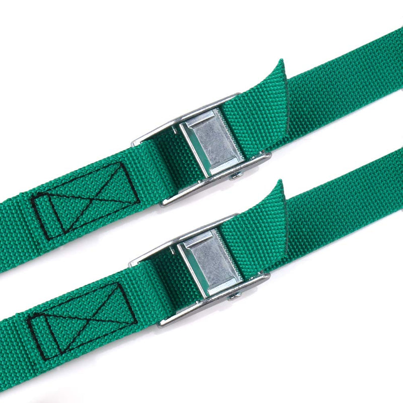  [AUSTRALIA] - RilexAwhile Lashing Straps 2 Ft x 1 Inch Tie Down Straps up to 600lbs, 6 Pack (1inch x 2ft, green) 1inch x 2ft