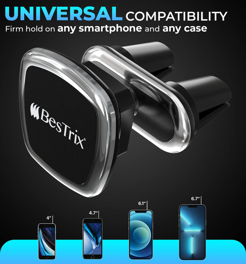  [AUSTRALIA] - BesTrix Magnetic Phone Car Mount Magnetic Car Cell Phone Holder | Magnet Car Phone Holder Compatible w/ iPhone14 13 12 11 Pro/11 Pro Max/XS/XR/X,Galaxy S22 S21 S20 S10/S10+ Note & More (Air Vent) Air Vent