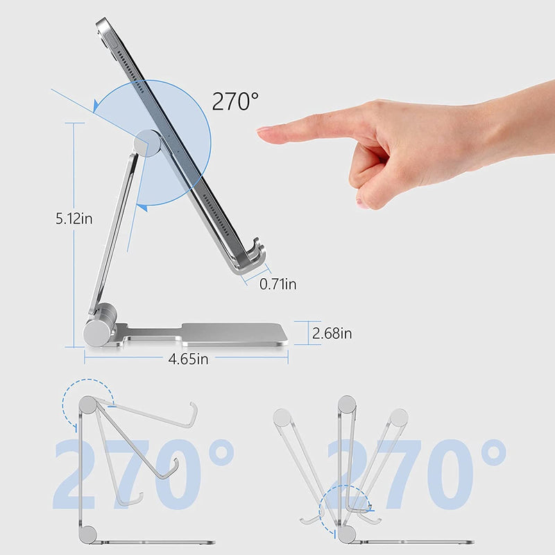  [AUSTRALIA] - Tablet Stand, Anozer Adjustable & Foldable Aluminium Desktop iPad Stand,Compatible with 2021 iPad Mini 6 5 4, iPad 10.2, iPad Pro 12.9/11, iPad Air, Portable Monitor, Surface Pro, Phones (4-13 inch)