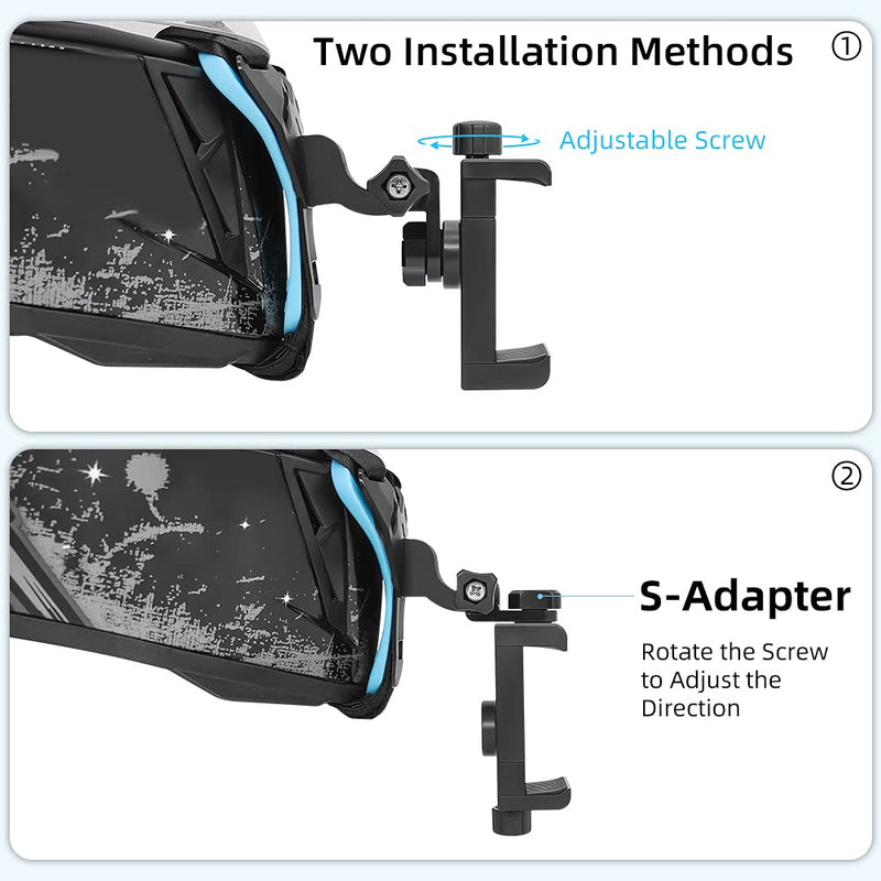  [AUSTRALIA] - Updated Motorcycle Helmet Chin Strap Mount with Phone Clip Compatible with iPhone 14/14Pro/14 Plus, iPhone 13/13 Pro, iPhone X/XS/XR, Samsung, LG, Pixel, Huawei, Xiaomi and More Original version