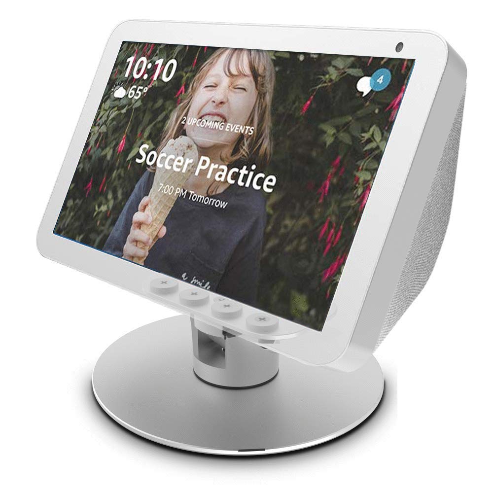  [AUSTRALIA] - ATOPHK Adjustable Stand only for Echo Show 8 / Echo Show 8 (2nd Gen), Echo Show 8 (2nd Gen / 1st Gen) Tilt + Swivel Stand （Silver）