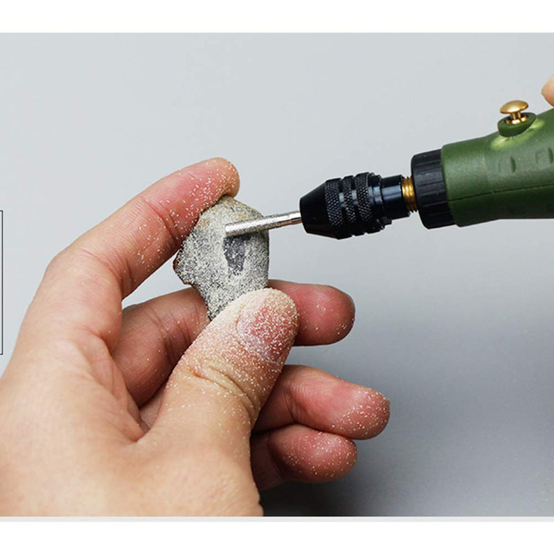 TIMESETL 90 Pcs Diamond Burr Bits Drill Kit for Engraving Carving Rotary Tool, 1/8"(3mm) Shank, for Glass, Gemstone, Metal - LeoForward Australia
