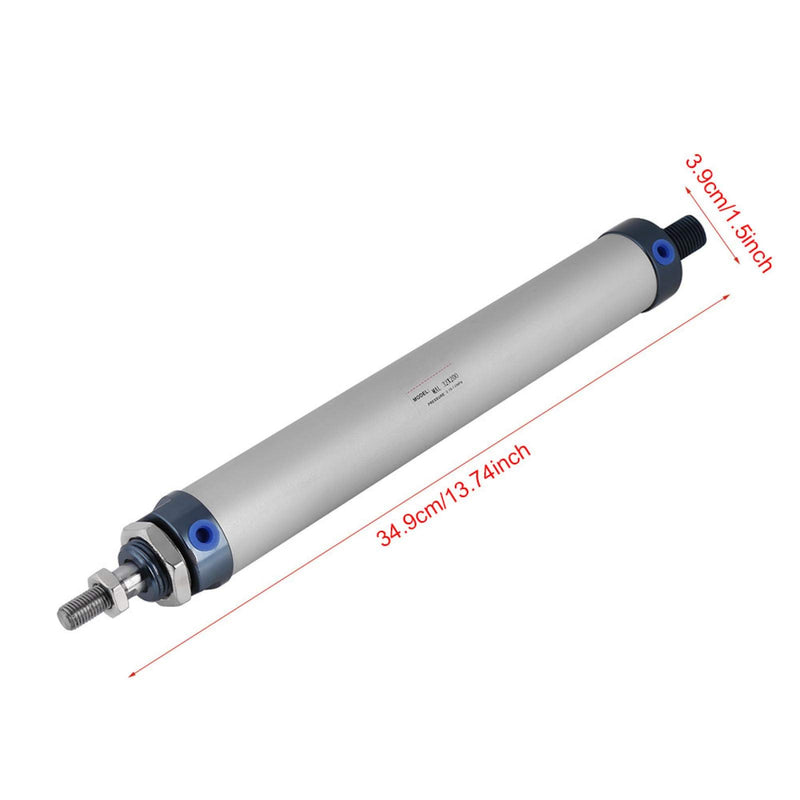 Mini Aluminum Alloy Pneumatic Air Cylinder Single Rod Double Acting Stroke 200mm Pressure 0.15-1.0MPa - LeoForward Australia