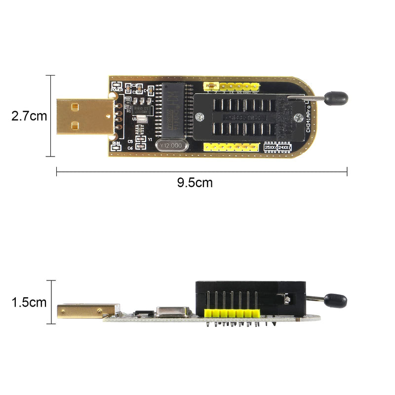  [AUSTRALIA] - MELIFE SOIC8 SOP8 Test Clip EEPROM Flash BIOS USB Programmer Module SB Programmer + SOP8 Clip + Adapter for EEPROM 93CXX / 25CXX / 24CXX + CH341A 24 25 Series