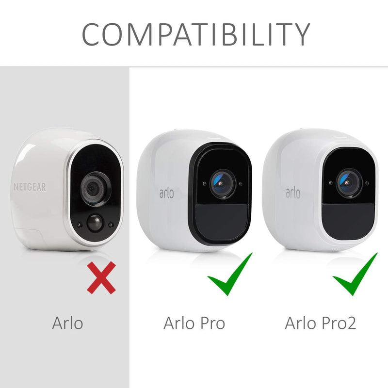  [AUSTRALIA] - kwmobile 2X Skin Compatible with Arlo Pro/Pro 2 Smart - Silicone Security Camera Case Outdoor CCTV Cover - White