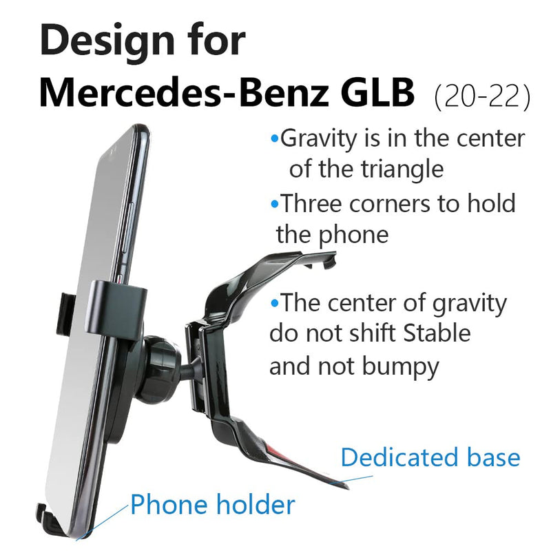  [AUSTRALIA] - musttrue LUNQIN Car Phone Holder for 2020-2023 Mercedes Benz GLB Class Auto Accessories Navigation Bracket Interior Decoration Mobile Cell Phone Mount
