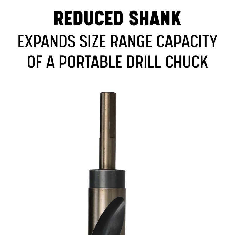  [AUSTRALIA] - Drill America - KFDRSD9/16 9/16" Reduced Shank High Speed Steel Black & Gold KFD Drill Bit with 1/2" Shank, KFD Series 9/16"