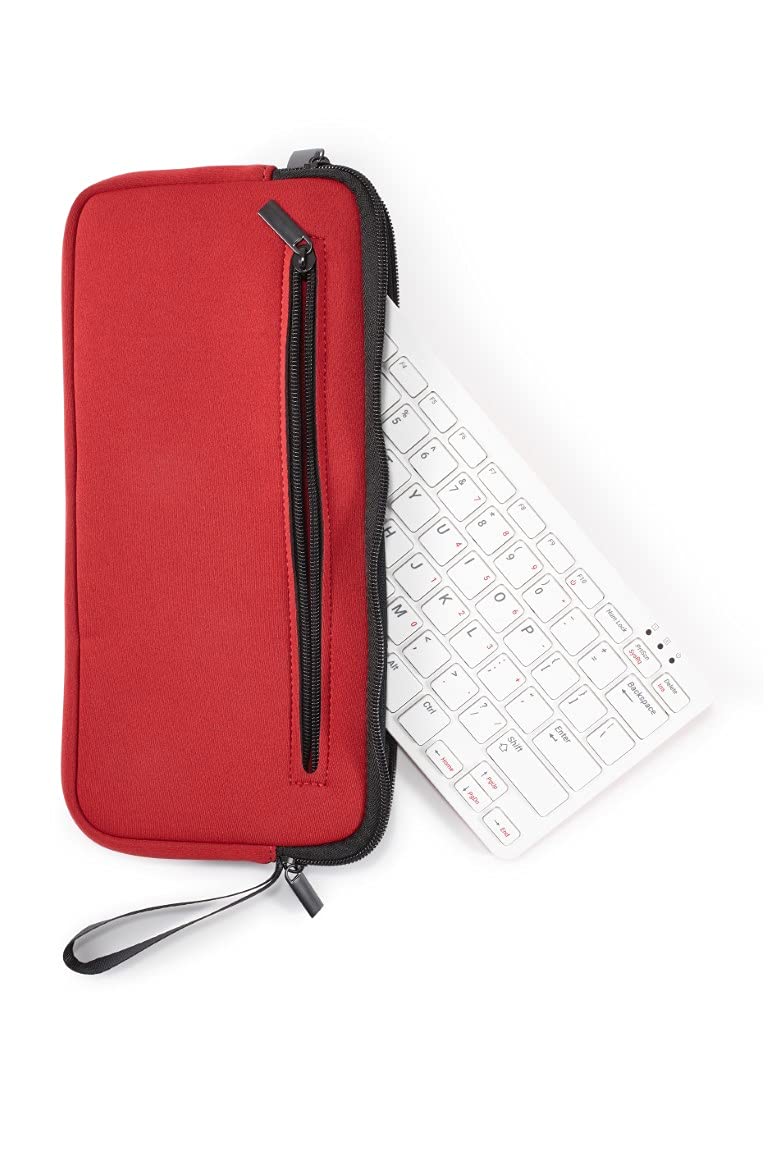  [AUSTRALIA] - Vilros Neoprene Case/Sleeve for Raspberry Pi 400 with Accessory Storage Pocket (Red) Red