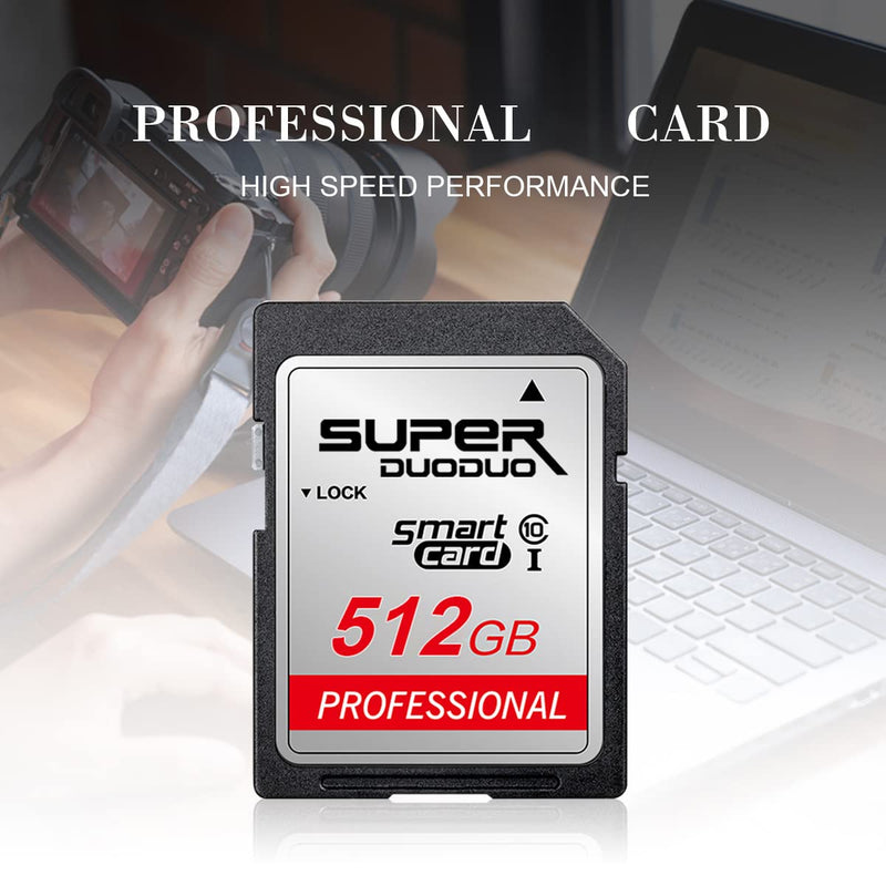  [AUSTRALIA] - SD Card 512GB Class 10 Memory Card 512GB HIGH Speed for Camera,Table,Filmmakers,Videographers,Vloggers and Other SD Devices SD-512GB
