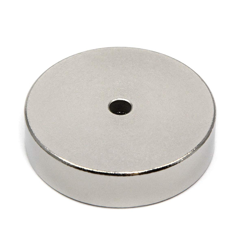 CMS Magnetics Powerful Neodymium Cup Magnet 150 lb Pulling Power 1.89" Diameter x 1/2” Thick with Countersunk Hole for #10 Flat Head Screw (Stainless Steel Screw Included) – 1 Piece - LeoForward Australia