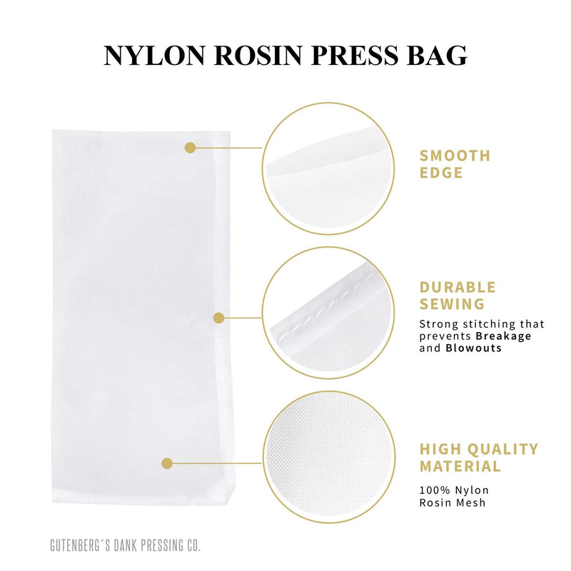  [AUSTRALIA] - Gutenberg's Dank Pressing Co 2.5x4.5 inch premium rosin bags 25-50 Packs | rosin press bags | dab press nylon micron bags | All Micron Sizes (25-Pack, 90 Micron) 25-Pack