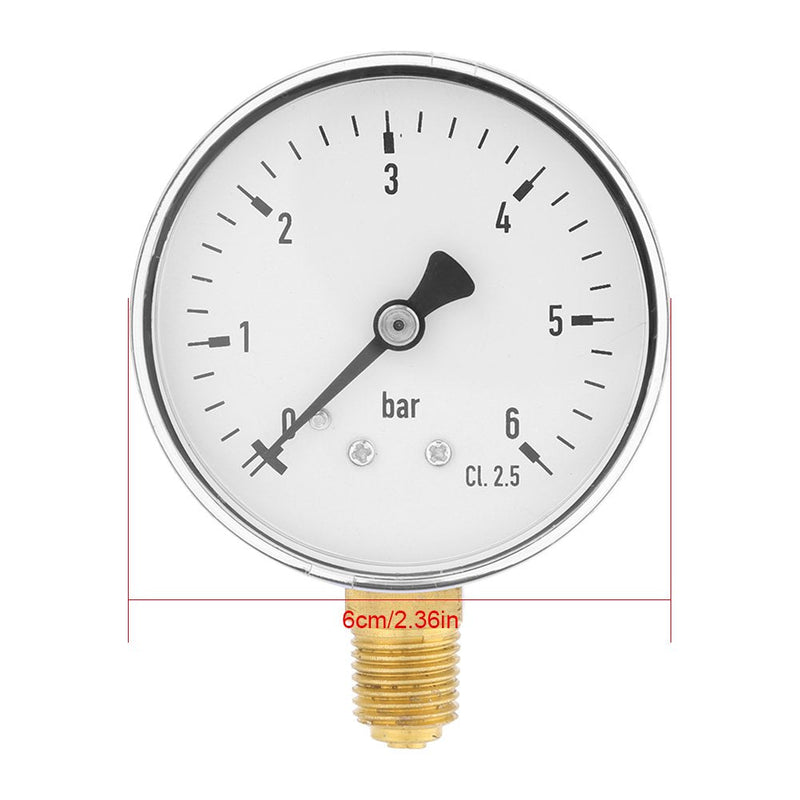  [AUSTRALIA] - Vacuum Pressure Gauge, 1/4 Inch NPT Pneumatic Hydraulic Pressure Gauge Meter, High Precision Mini Pressure Gauge for Air Compressor Water Oil Gas