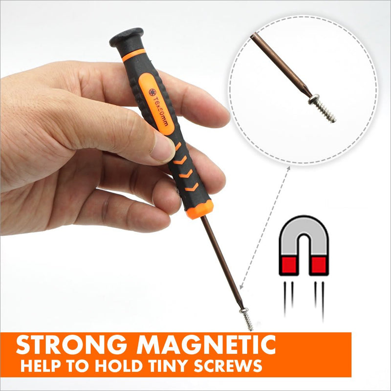  [AUSTRALIA] - TECKMAN 11 in 1 Torx Screwdriver Set with T3 T4 T5 T6 T7 T8 T9 T10 Security Torx Screwdriver & Tweezer,Magnetic Screwdrivers Precision Repair Kit for Xbox,PS4,Macbook,Computer,Ring Doorbell & Knife