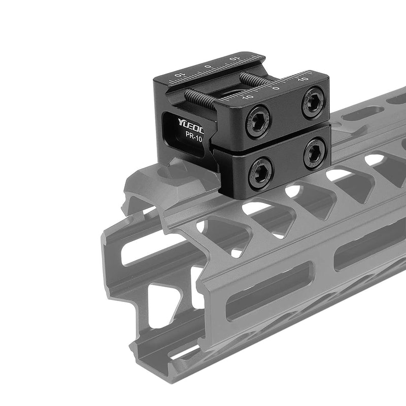  [AUSTRALIA] - Metal Picatinny to Picatinny Dovetail Rail Mount Clamp Riser Adapter with Anti-Slip Stopping Screws