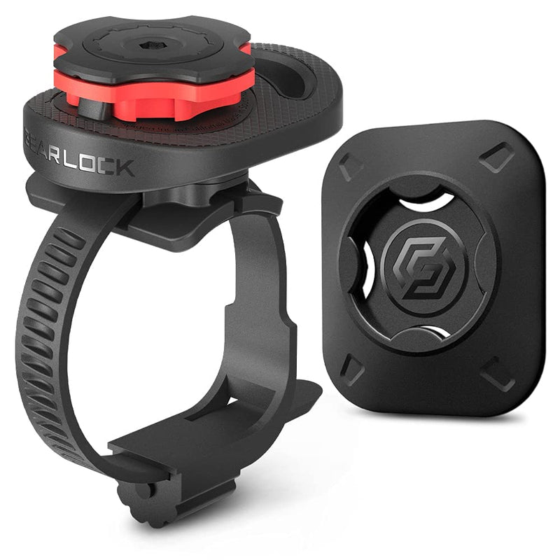  [AUSTRALIA] - Spigen Gearlock Stem Bike Mount with Aerodynamic Design and Simple, Secure Mount Solution with One-Handed Use for The Cycling Performance and Optimum Viewing Angle (2019), Black Stem Mount