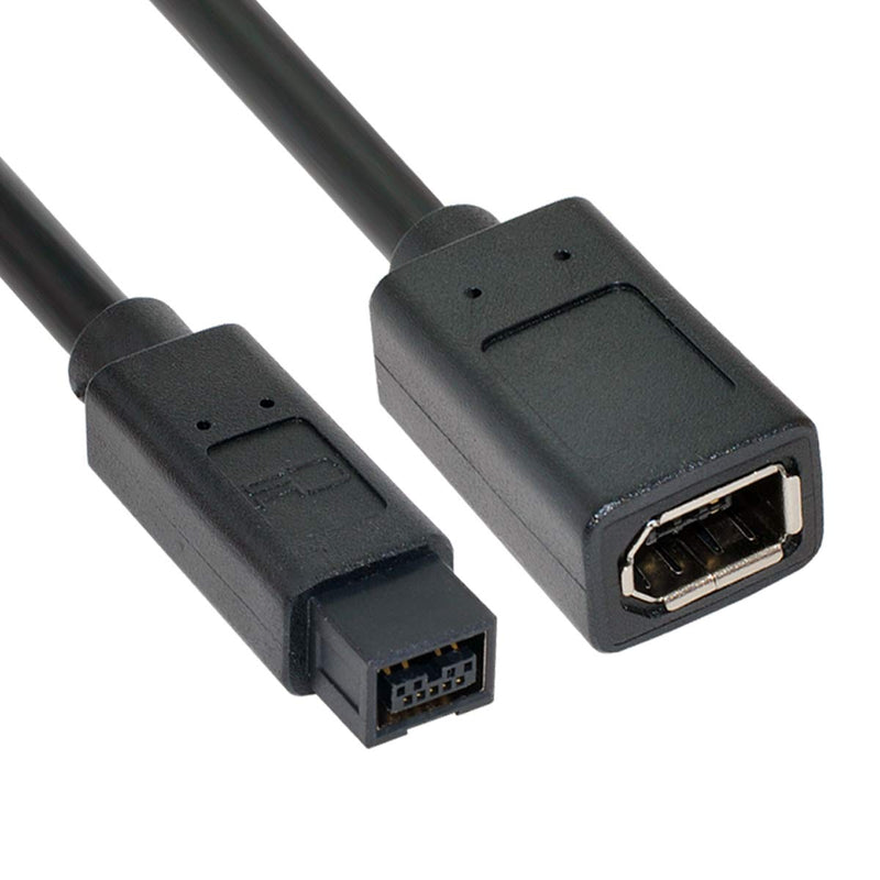  [AUSTRALIA] - Cablecc IEEE 1394 6Pin Female to 1394b 9Pin Male Firewire 400 to 800 Cable 20cm