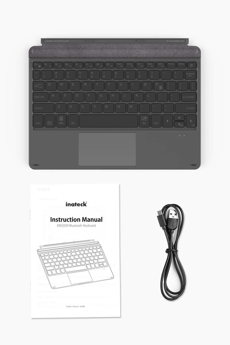  [AUSTRALIA] - Inateck Surface Go Keyboard, Bluetooth 5.1, 7-Color Backlight, Compatible with Surface Go 3 (2021 Latest) / Surface Go 2 /Surface Go, KB02009 Black 10.5 Inch