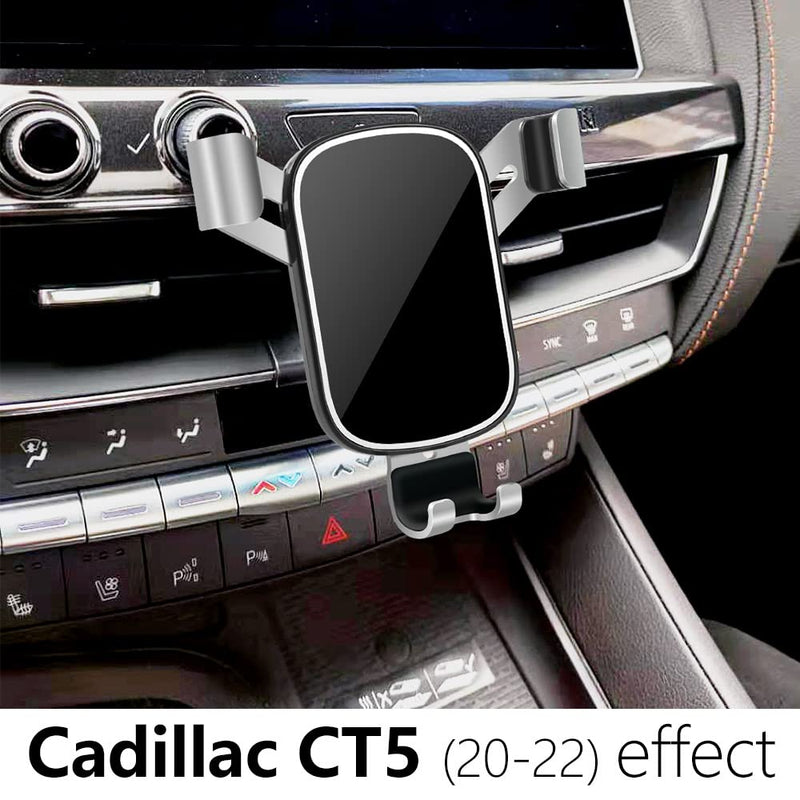  [AUSTRALIA] - musttrue LUNQIN Car Phone Holder for 2020-2023 Cadillac CT5 [Big Phones with Case Friendly] Auto Accessories Navigation Bracket Interior Decoration Mobile Cell Mirror Phone Mount