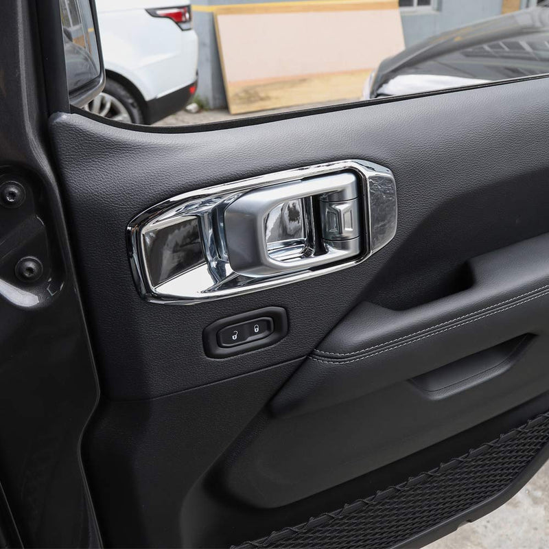  [AUSTRALIA] - RT-TCZ Car Door Handle Bowl Cover Decor Trim JL Accessories for 2018-2020 Jeep Wrangler JL 4-Door (Bright Color)