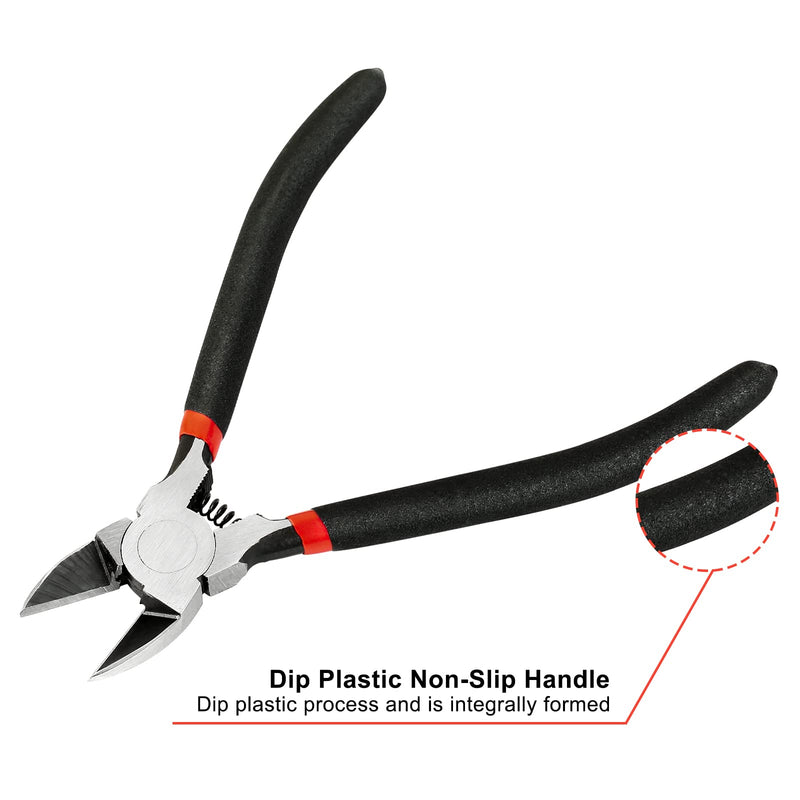  [AUSTRALIA] - BOENFU Wire Cutter, Flush Cut Pliers, Heavy Duty Small Side Cutting Pliers, Wire Cutters for Crafts, Floral, Jewelry, Filament Clippers, Precision Electronic Wire Snips, Model Nipper, 6 inches Pack of 1