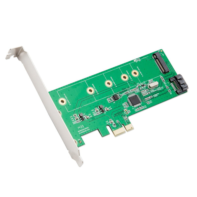  [AUSTRALIA] - I/O Crest M.2 NGFF SDD + SATA III Port PCIe X1 Controller Card Components Other SI-PEX50069 1-port