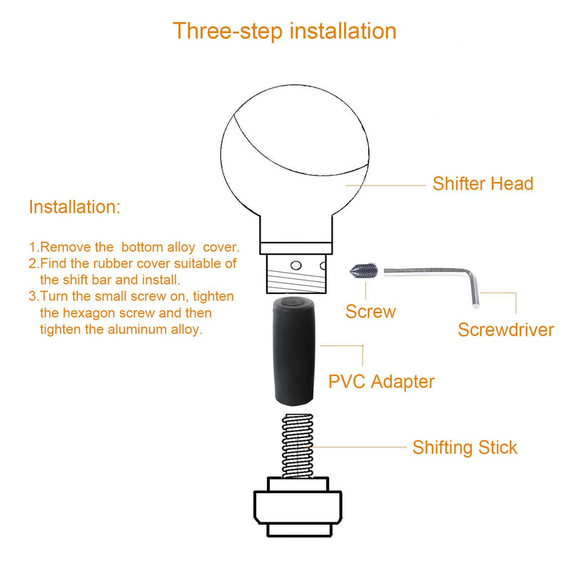  [AUSTRALIA] - Arenbel Automatic Button Gear Shift knob Long Style Car Stick Shifting Shifter Lever Knobs fit Most Manual Vehicle, Gray