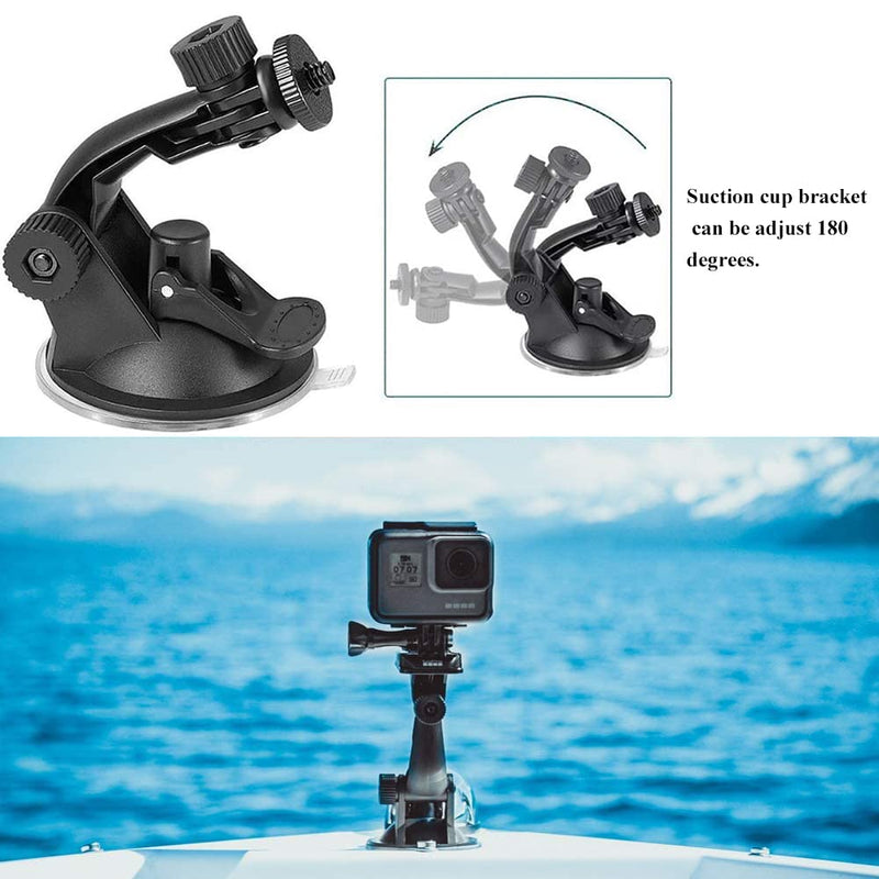  [AUSTRALIA] - TEKCAM Action Camera Chest Mount Head Strap Suction Cup Floating Hand Grip 4K Action Camera Accessory Compatible with AKASO EK7000/Brave 4/V50 Elite/Dragon Touch/Vemont/Gopro Hero 9 8 7 and More