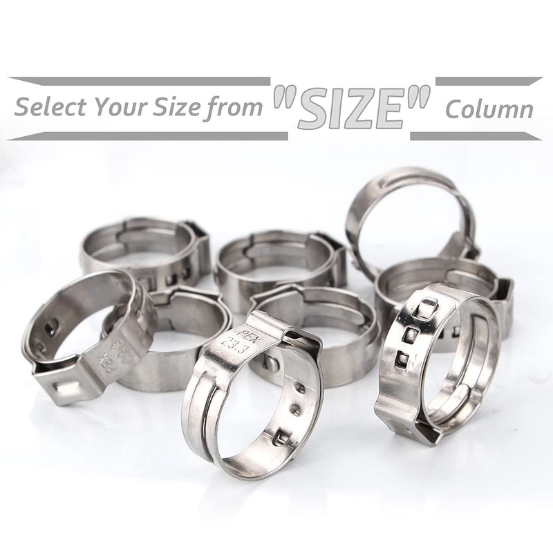  [AUSTRALIA] - CVS 50 PCS 3/4 Inch PEX Cinch Clamp Rings, Stainless Steel Pex Fittings Crimp Rings Pinch Clamps for PEX Tubing Pipe Fitting Connections (3/4 Inch)