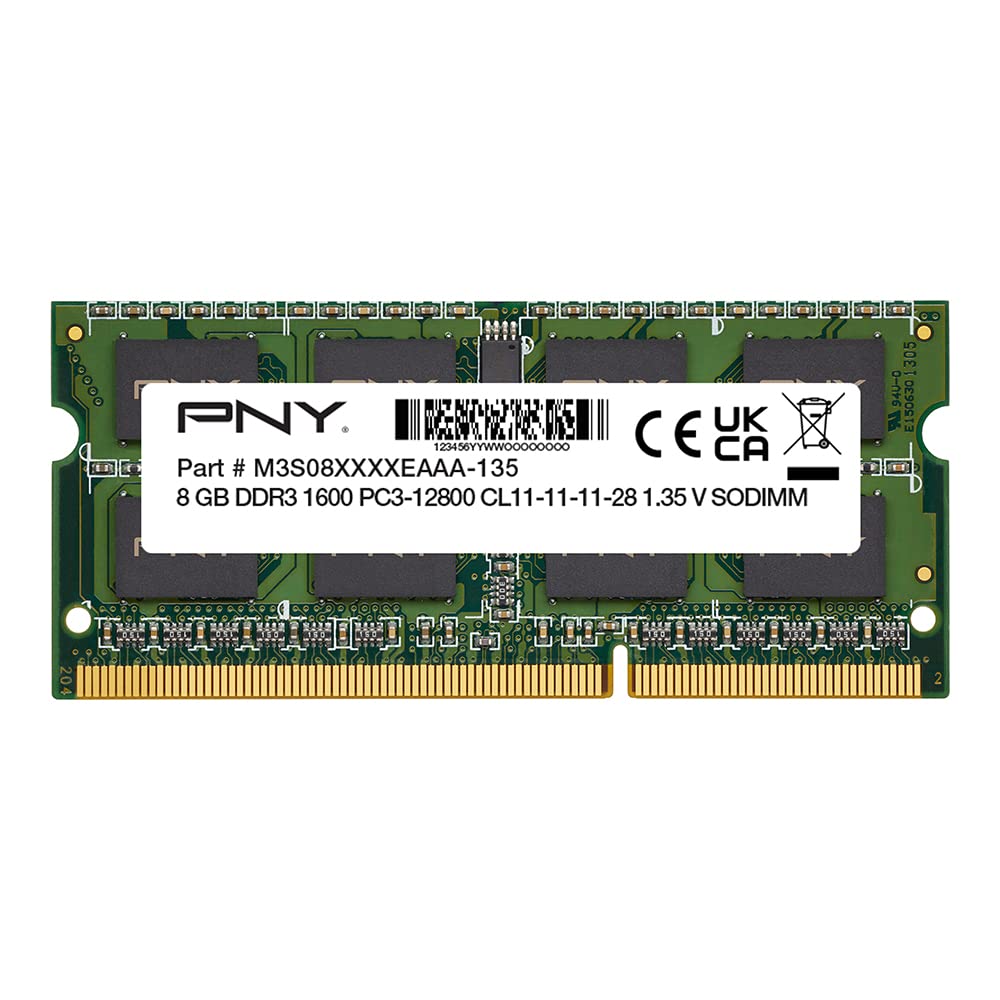  [AUSTRALIA] - PNY Performance 8GB DDR3 1600MHz (PC3-12800) CL11 1.35V Notebook/Laptop (SODIMM) Memory - MN8GSD31600LV