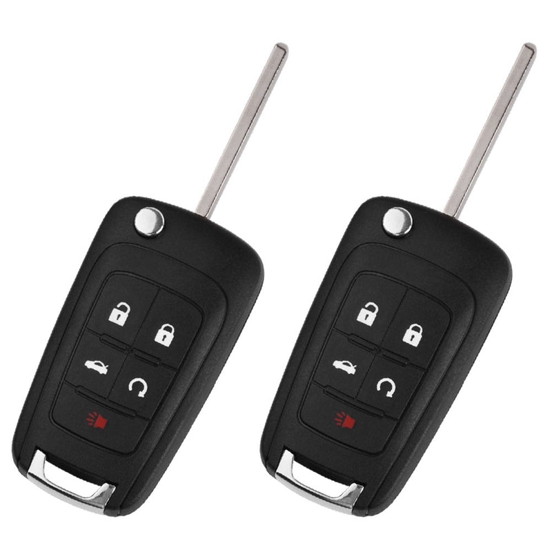  [AUSTRALIA] - BESTHA 2 New Key Fob Replacement Ignition Flip Key Keyless Entry Remote Start OHT01060512 for Buick Chevrolet GMC Terrain
