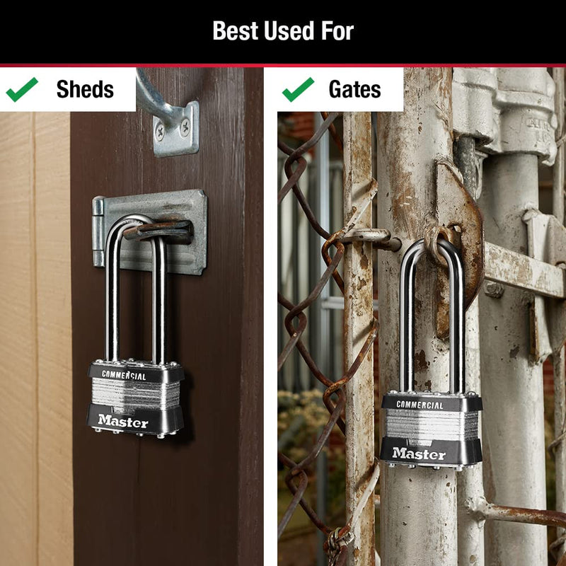  [AUSTRALIA] - Master Lock 1KALJ Outdoor Padlock with Key, 1 Pack