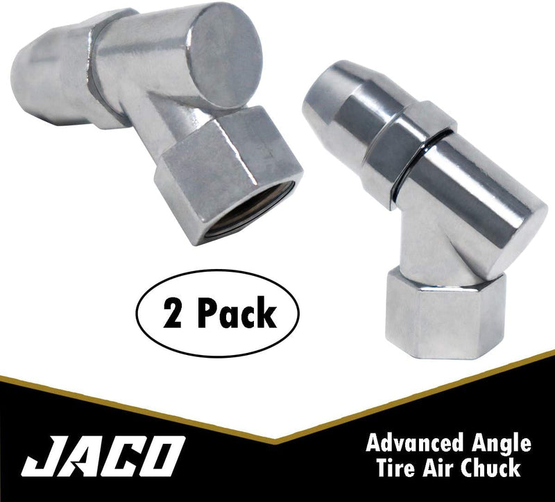  [AUSTRALIA] - JACO Advanced Angled Tire Air Chuck - 1/4" NPT (2 Pack) (Closed Flow) Closed Flow