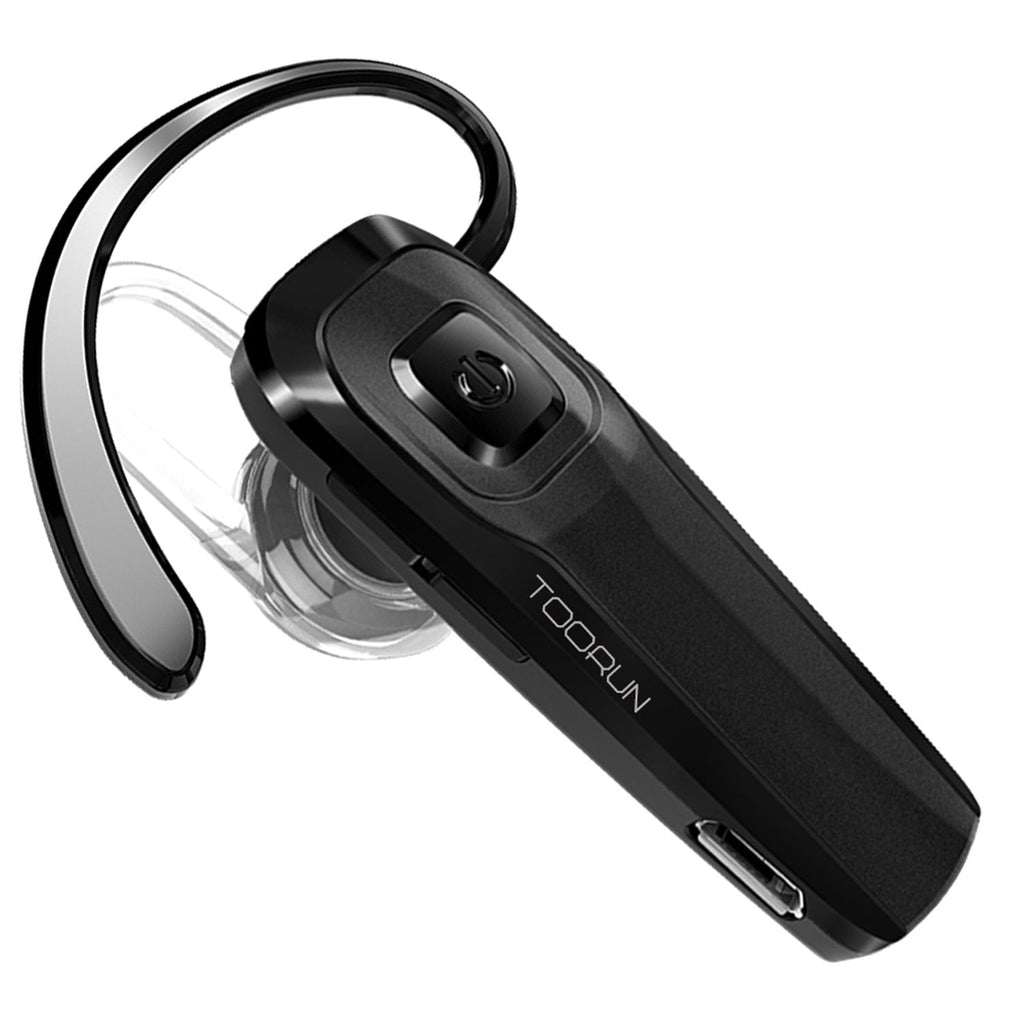  [AUSTRALIA] - TOORUN Bluetooth Headset, M26 Bluetooth Earpiece Handsfree V5.0 Wireless Headphone with Noise Cancelling and Microphone Compatible for Android iPhone Cell Phone Laptop - Black