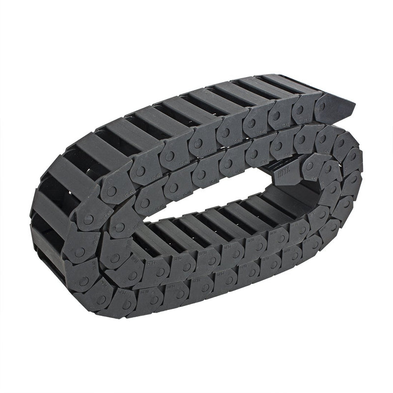  [AUSTRALIA] - uxcell R28 15mm x 40mm (InnerHInnerW) Black Plastic Wire Carrier Cable Drag Chain 1M Length for CNC