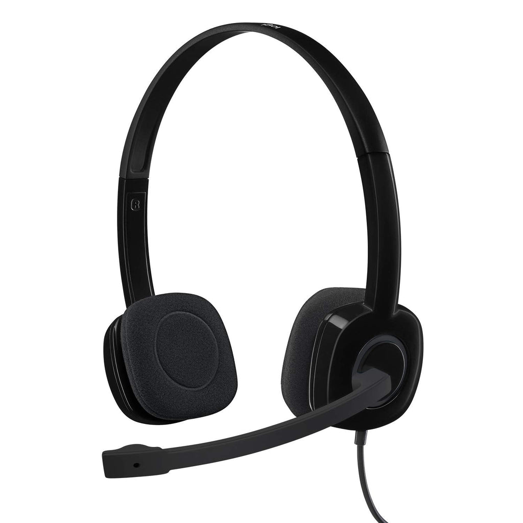  [AUSTRALIA] - Logitech 3.5 mm Analog Stereo Headset H151 with Boom Microphone - Black