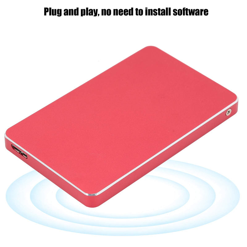  [AUSTRALIA] - Portable Mobile SSD, USB 3.0 External Solid State Drive, No Noise Fast Hard Drive, Red Solid State Hard Disk for 98SE/ME/2000/XP/Vista/WIN7/WIN8(250GB)