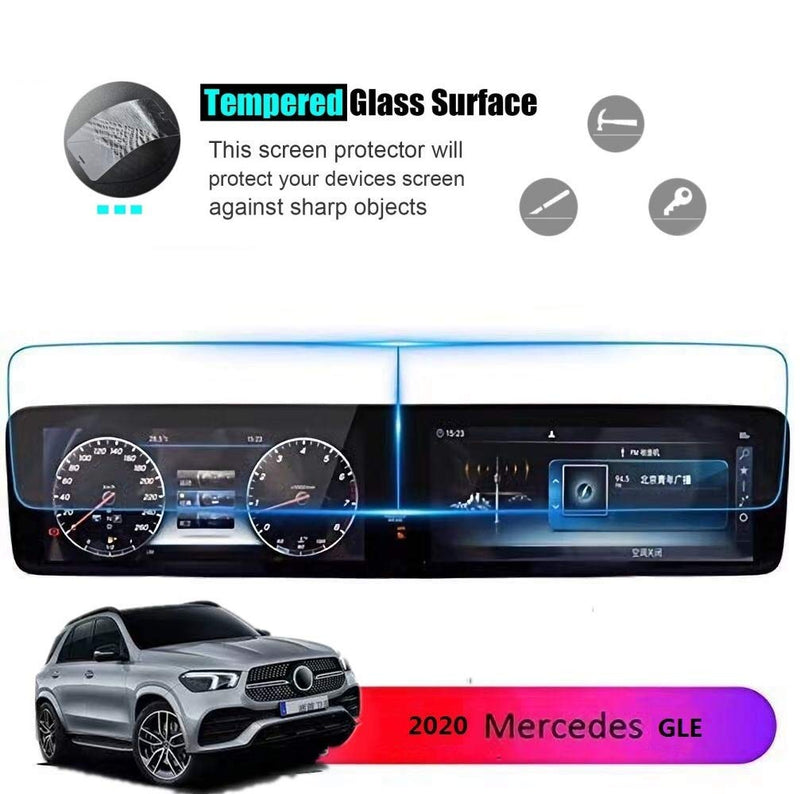 Screen Protector Compatible with 2019 2020 Mercedes Benz GLE 12.3 inch Touch Screen,Flyingchan Anti Glare Scratch,Shock-resistant, Navigation Protection Accessories Premium Tempered Glass (V167) - LeoForward Australia