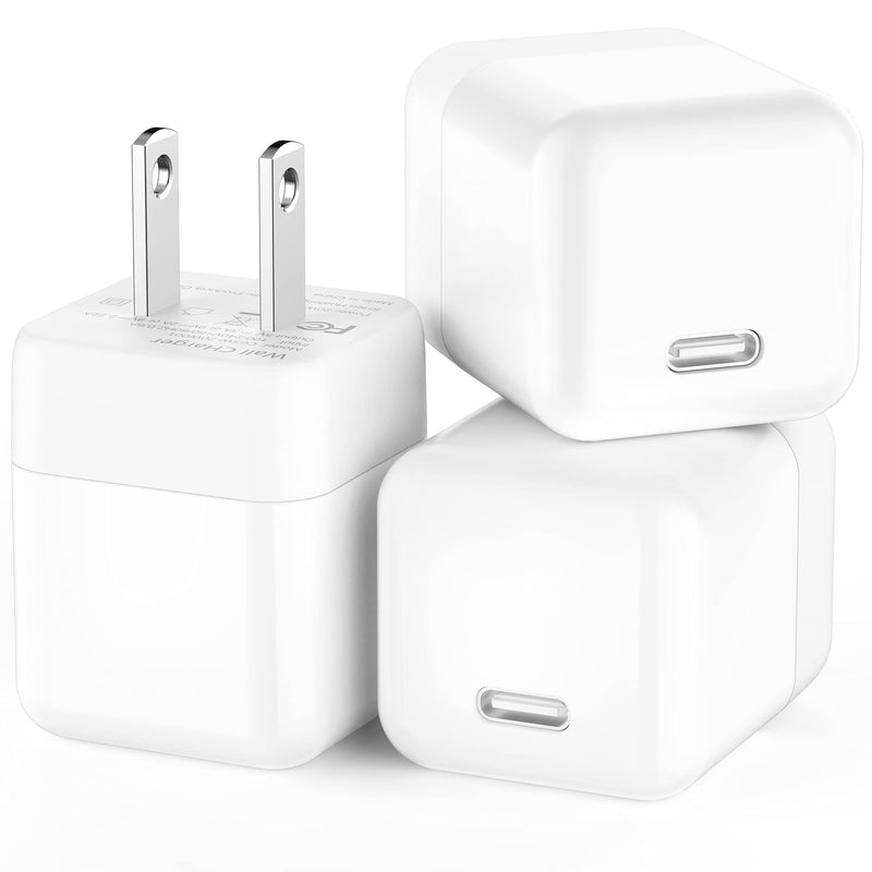  [AUSTRALIA] - LUOATIP 3-Pack 20W USB C Fast Charger for iPhone 14/14 Plus/14 Pro/14 Pro Max/13/12/11/SE 2020 XS XR X 8, iPad, AirPods Pro, PD Type C Wall Block Charging Plug Cube Power Adapter Box USBC Brick