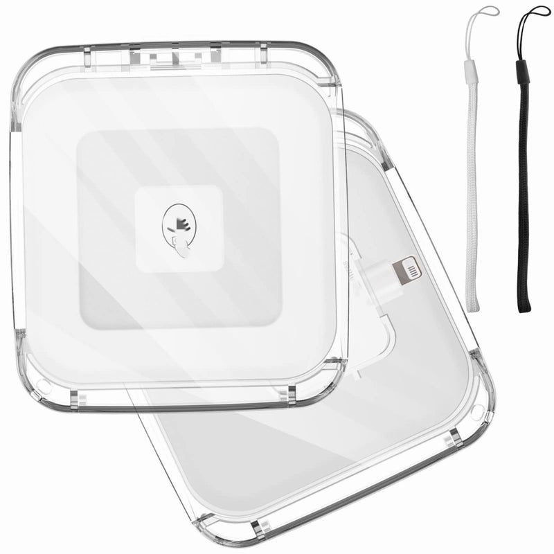  [AUSTRALIA] - Anti-Lost Clear Cover Case for Square Contactless Chip Card Reader with 3.5mm Headset Jack or Lightn Connector, EMV Chip Cards/APPL Pay, with Upgraded Stay-Shut Lock (2 Pack) 2 Pack