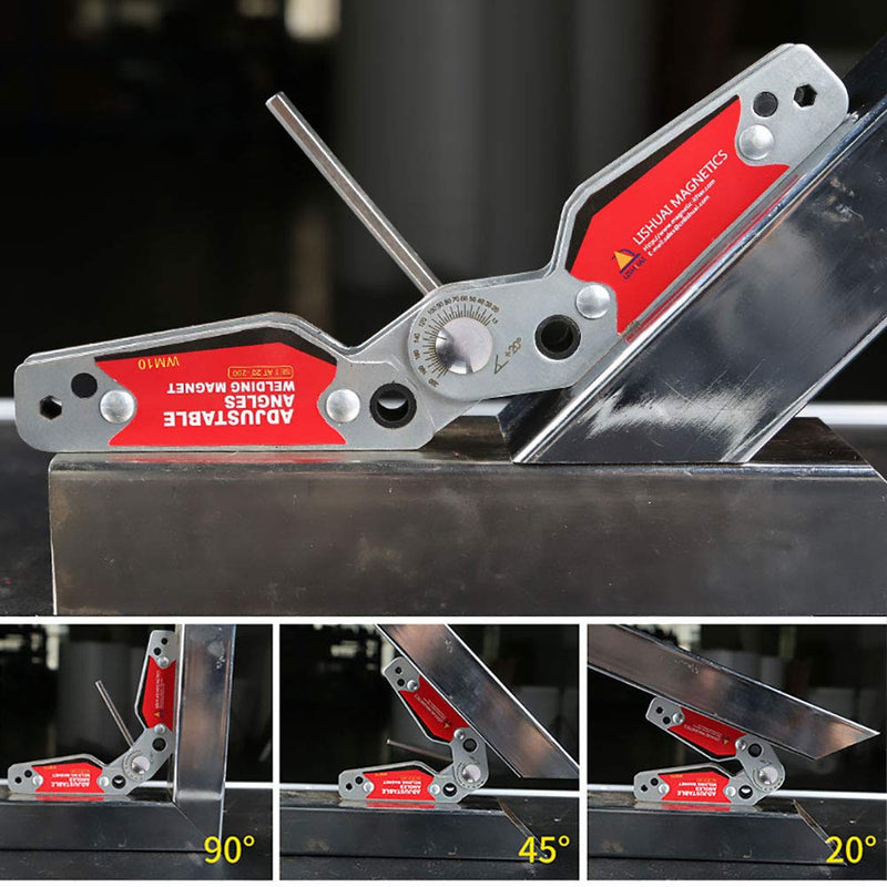  [AUSTRALIA] - LISHUAI New Adjustable Angle(20°~200°) Welding Magnet,Magnetic Welding Holder,Welder Tool Accessories (Medium) Medium