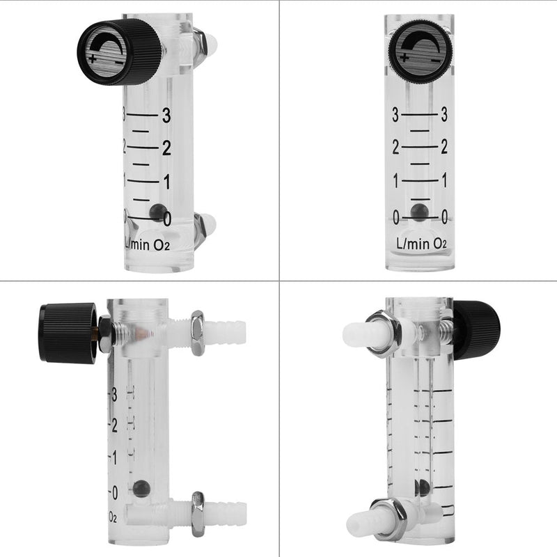  [AUSTRALIA] - VIFER Gas Flow Meter, 0-3LPM Flow Meter Gas Flowmeter Air Flow Meter with Control Valve for Oxygen/Air/Gas