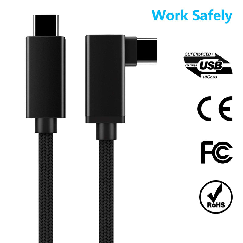  [AUSTRALIA] - USB C Video Cable Right Angle 10ft, 4K UHD with Audio Support 100W PD Fast Charge and Data Syncing at Gen2 10Gbps High Speed Compatible for USB C iPad Pro, MacBook Pro, iMac, Surface Pro and More